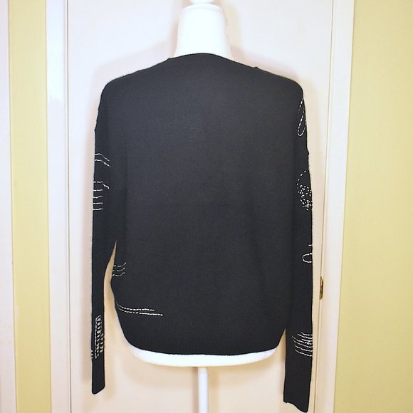 Skull Cashmere | Parket Cable Stitch Crew Sweater - Picture 4 of 12